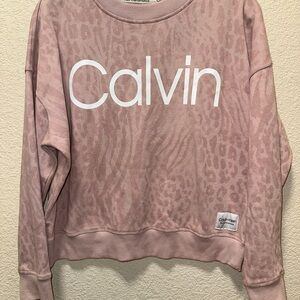 Calvin Klein Blush Mauve Animal Print Top